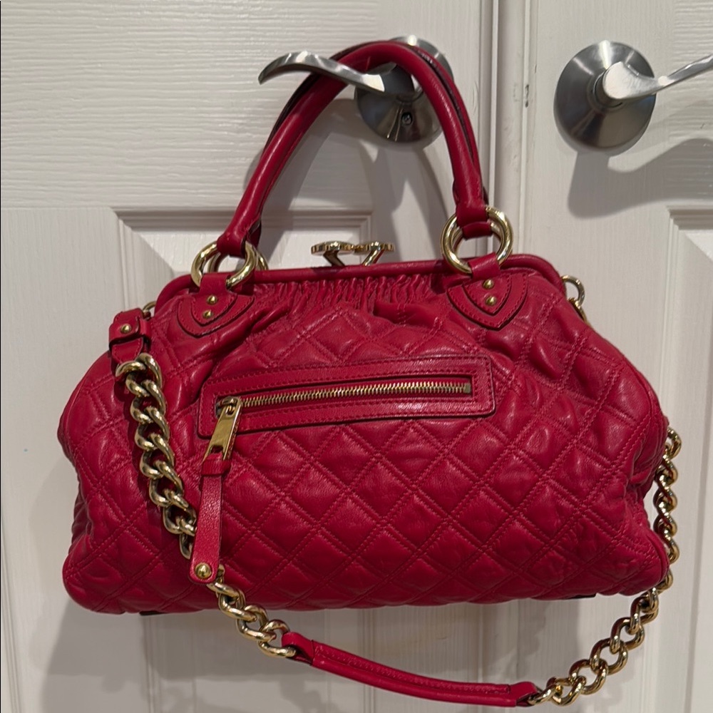 Marc Jacobs Red Quilted Satchel